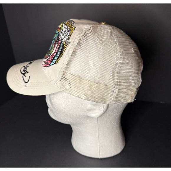 Vtg Ed Hatdy Cap Embroidered Snapback Hat Y2K - Picture 3 of 8